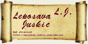 Leposava Juškić vizit kartica